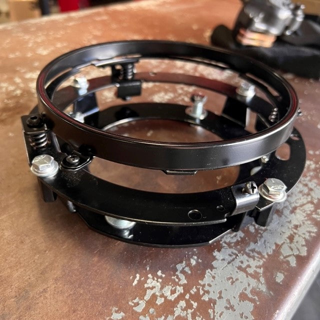 Elite 7" Round Headlight Ring & Adapter For FXR Fairing