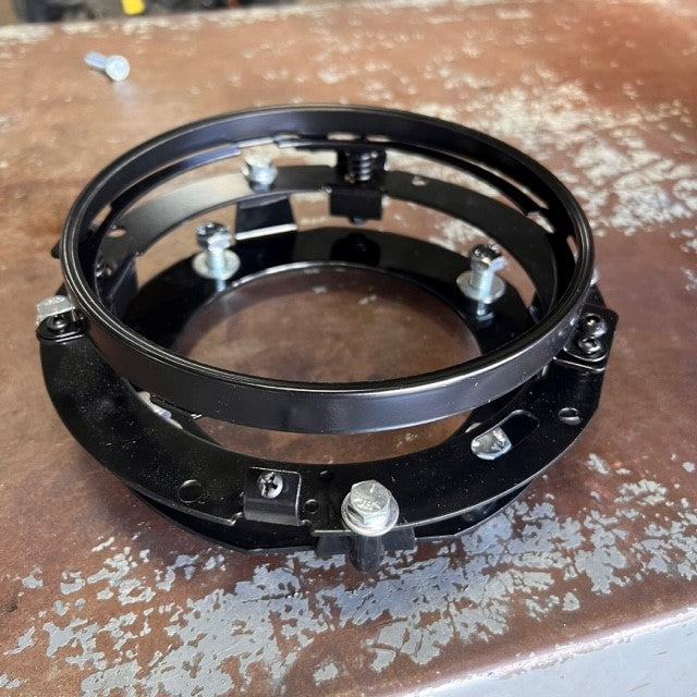 Elite 7" Round Headlight Ring & Adapter For FXR Fairing