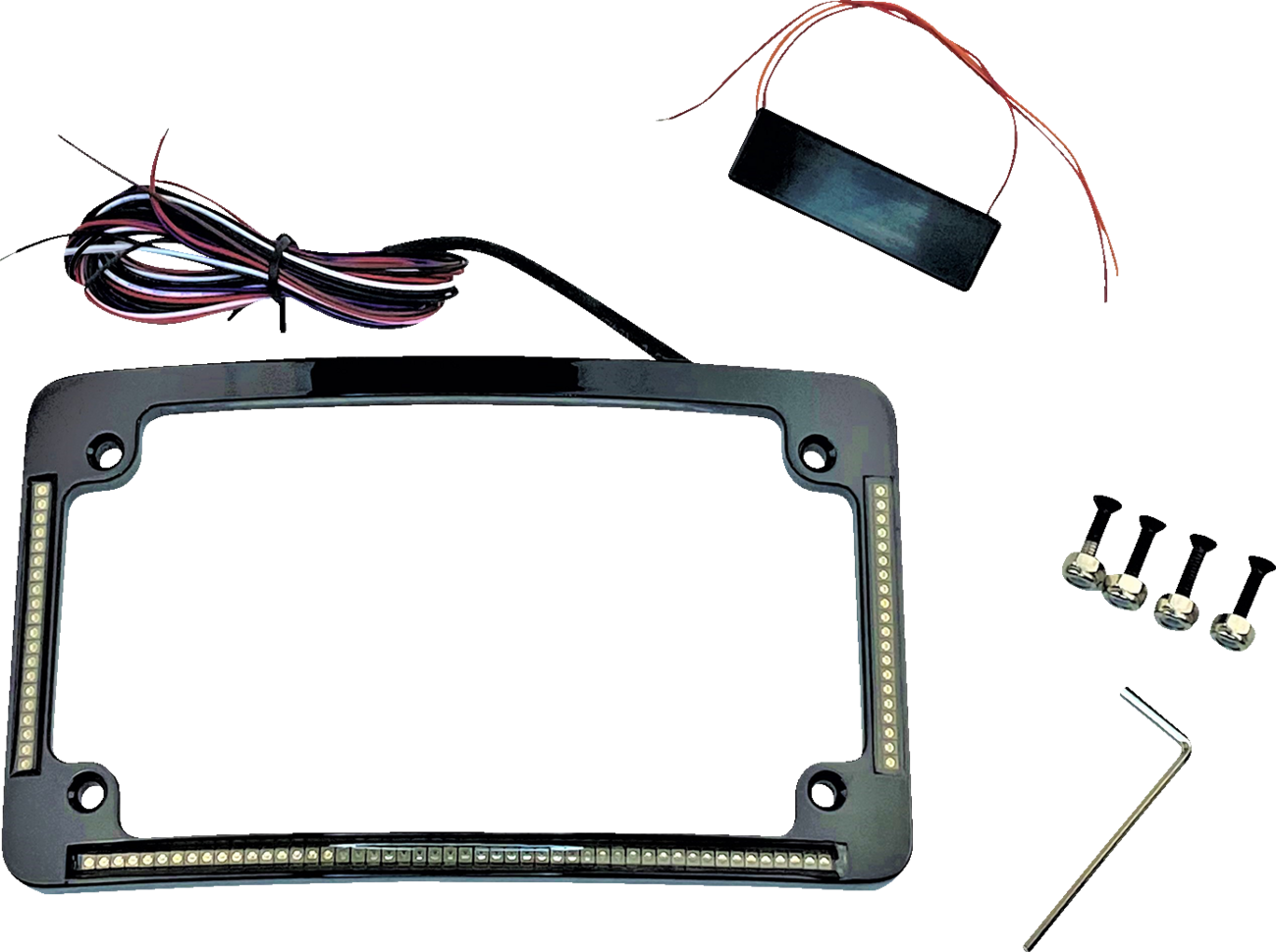 All-In-One LED Motorcycle Plate Frame