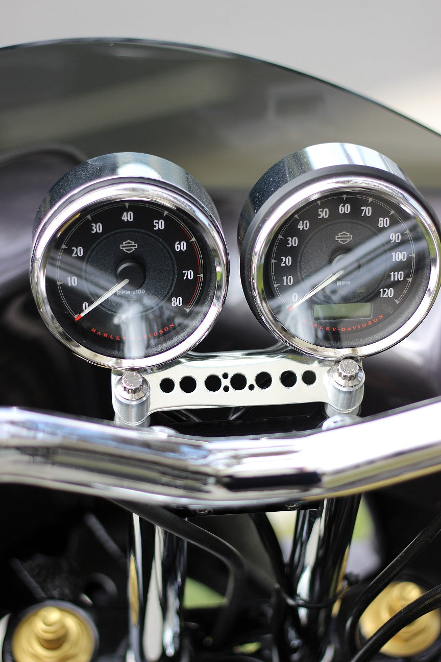 Harley dual gauge mount for dyna