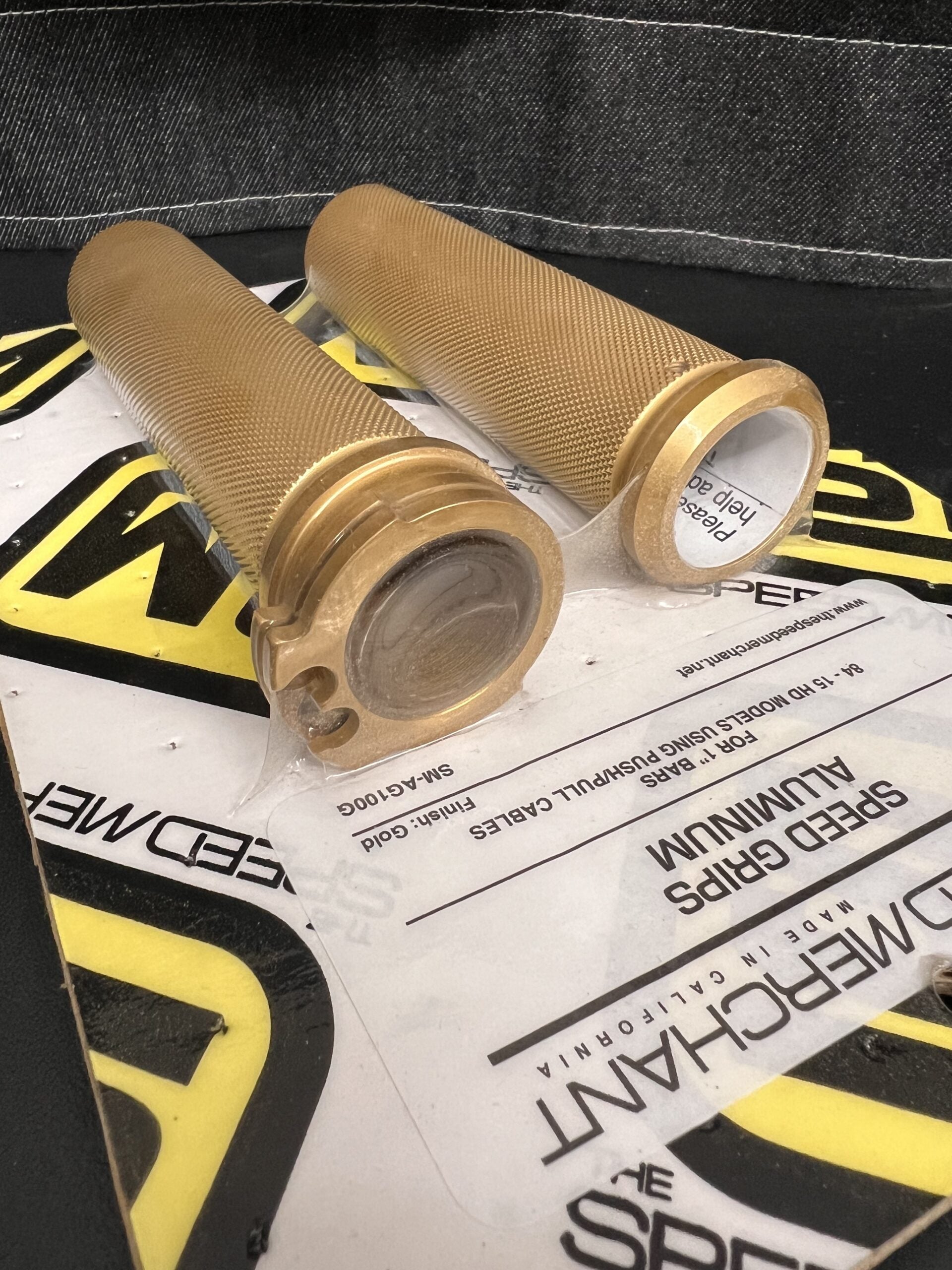 Speed Merchant Speed Grips for Cable Throttle, Gold