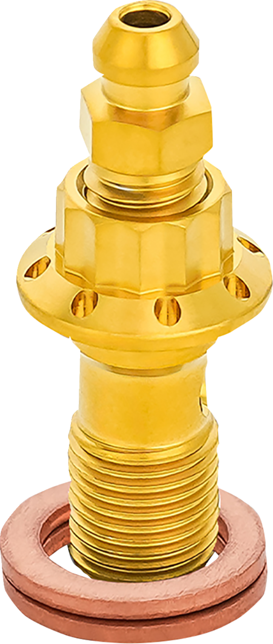 Arlen Ness 10mm x 1.0 titanium banjo bolt with bleeder