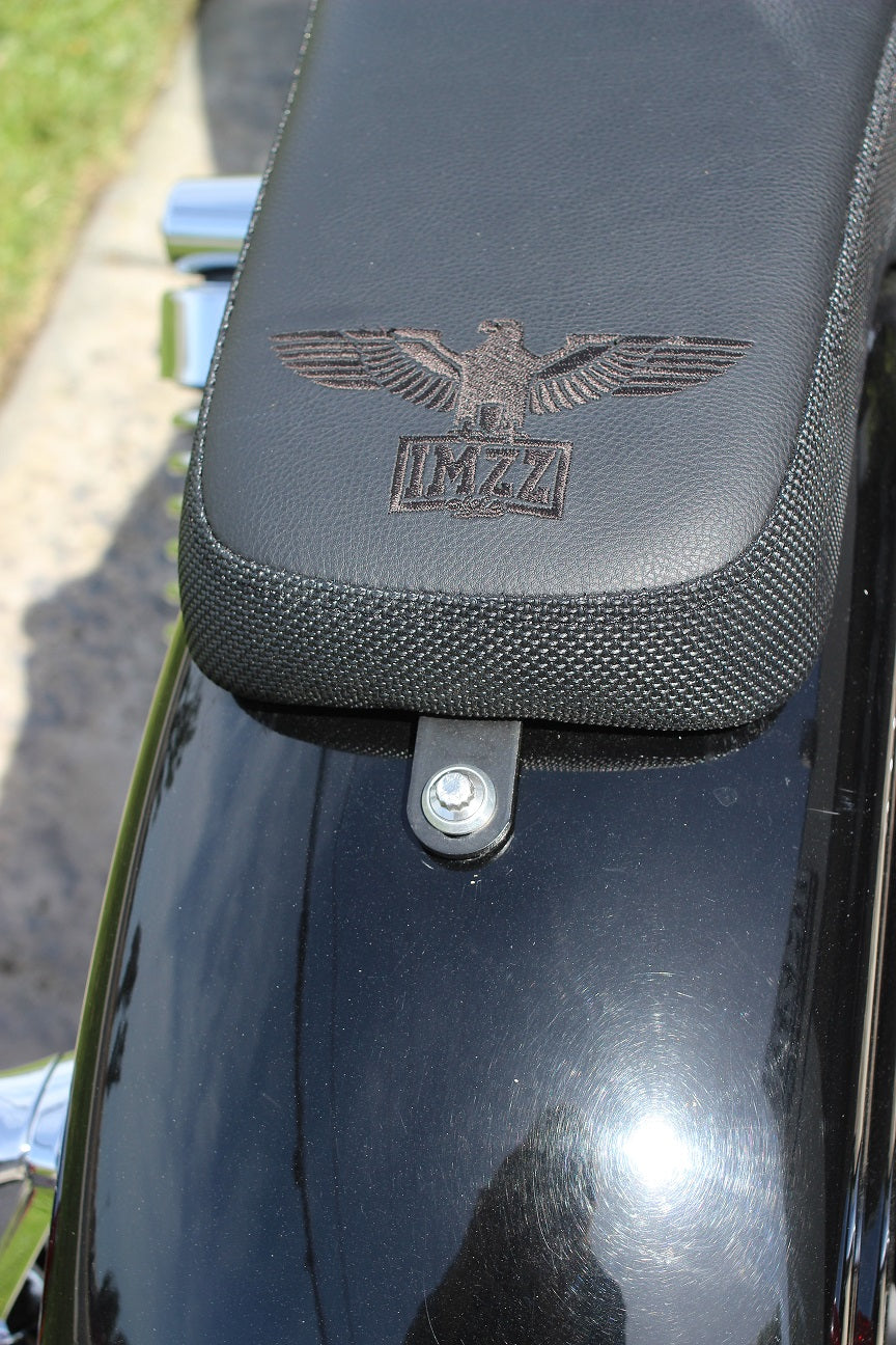 Polished stainless ARP Harley seat bolt with recessed washer
