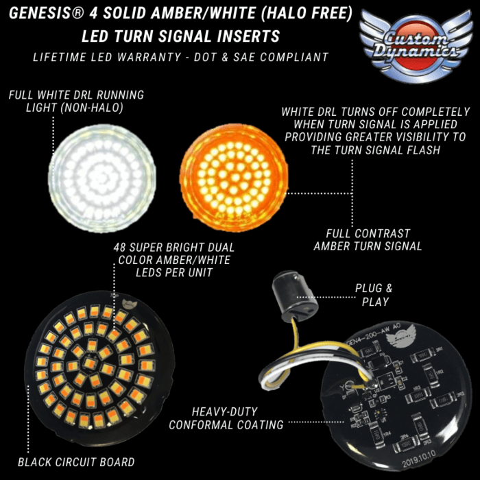 led lighting turn signals for harley