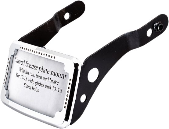 Cycle Visions Curved License Plate Mount for Dyna