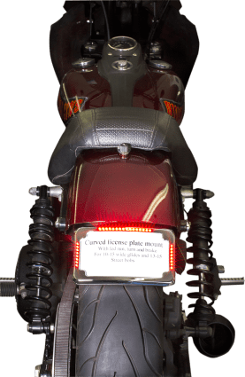 Cycle Visions Curved License Plate Mount for Dyna