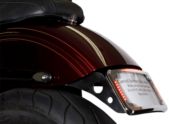 Cycle Visions Curved License Plate Mount for Dyna