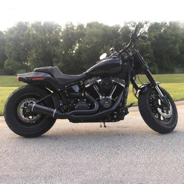 D&D 2018-2021 2:1 Softail M8 Bob Cat Up-Swept Exhaust