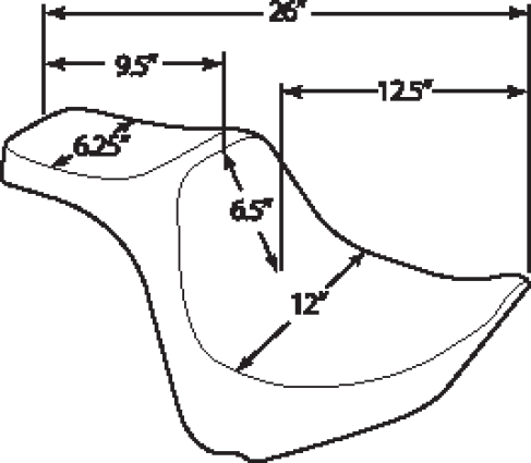 Drag Specialties Predator III Seat for M8 Softails