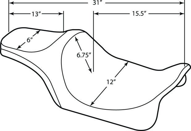 Drag Specialties Predator III Seat for Touring Models