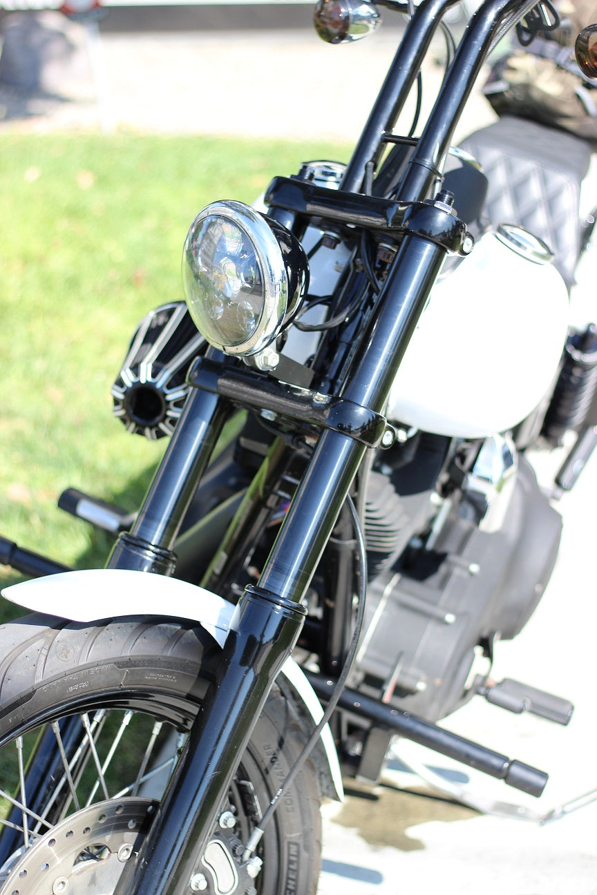 Elite Black DLC 49mm fork tubes for Harley-Davidson Touring, Softail, and Dyna motorcycles