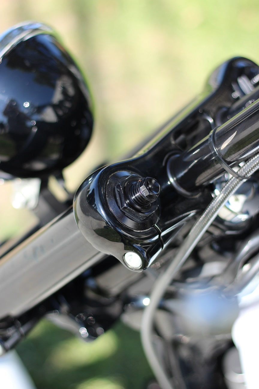 Elite Black DLC 49mm fork tubes for Harley-Davidson Touring, Softail, and Dyna motorcycles