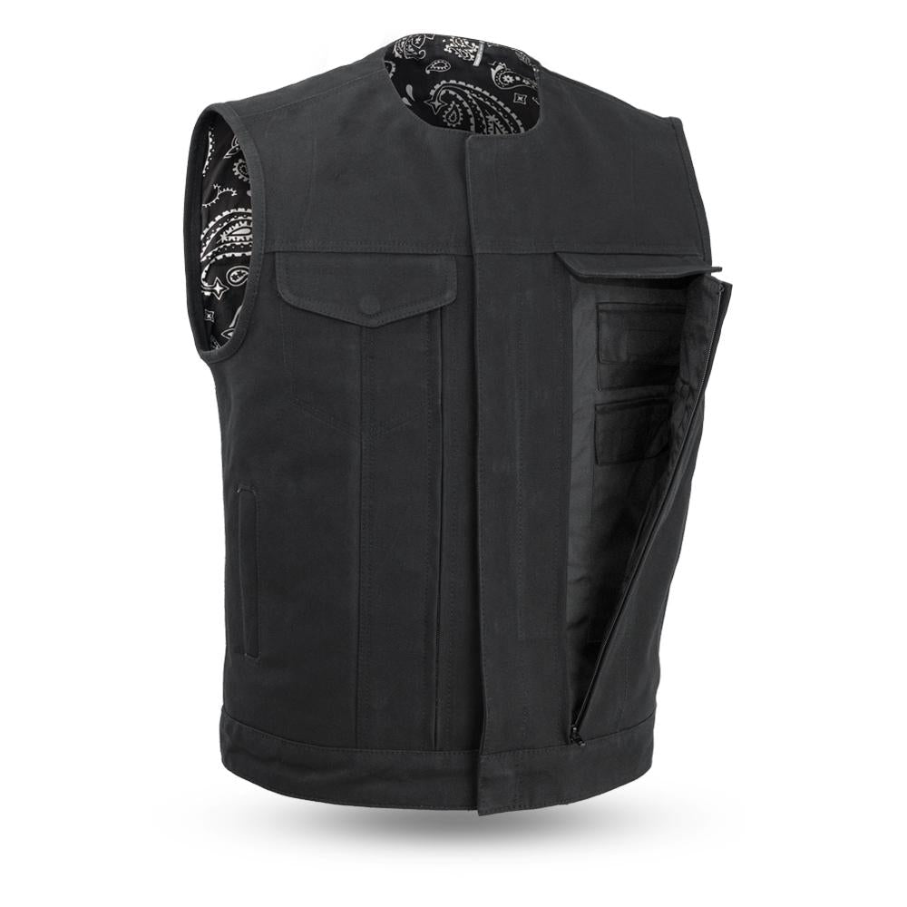First MFG Fairfax Men's Canvas Motorcycle Vest