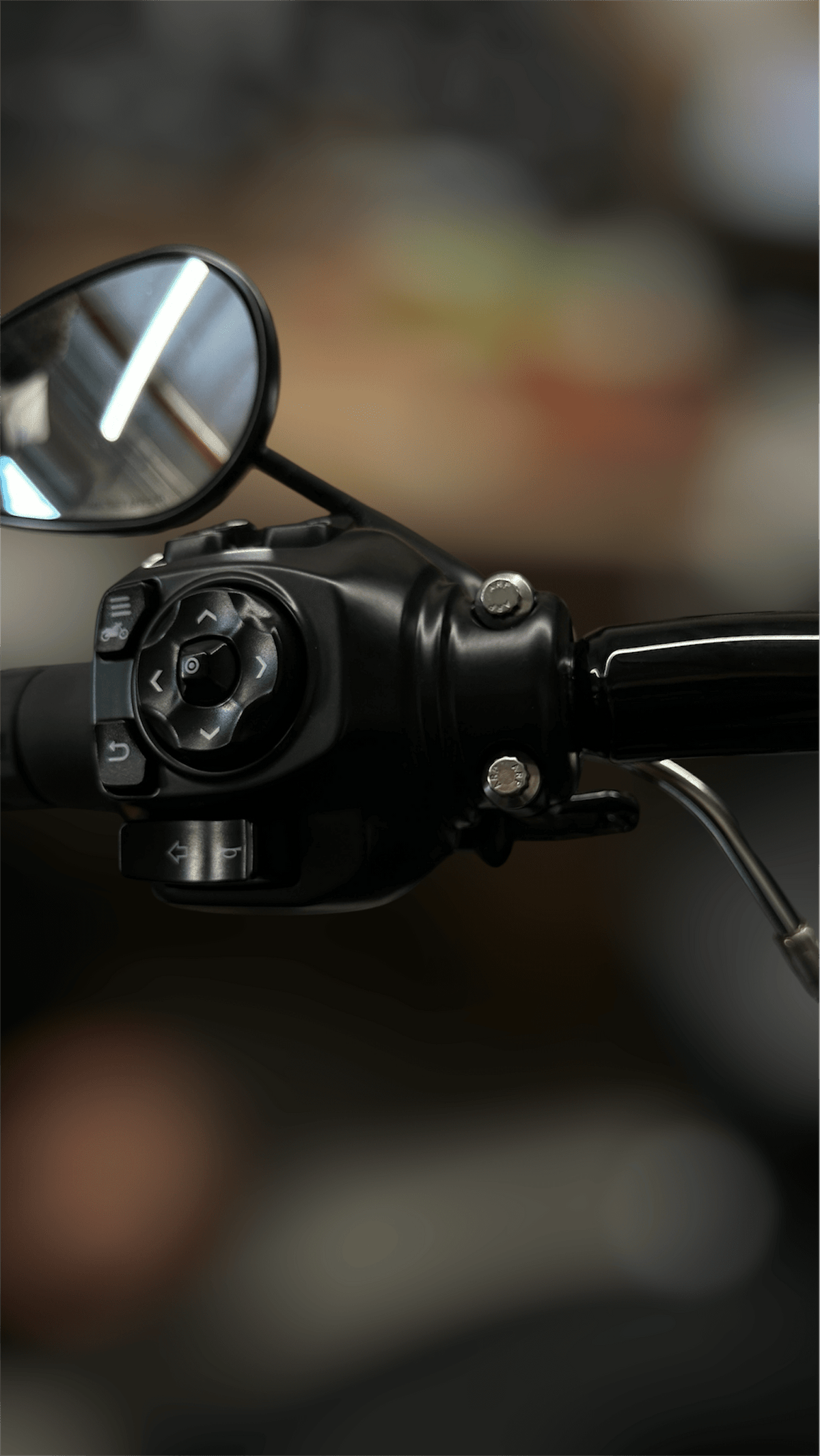 Harley handlebar setup with ARP hand control hardware