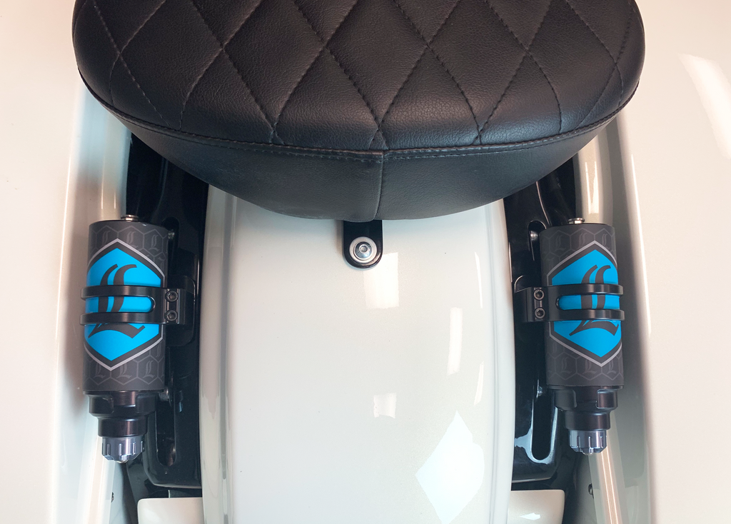 legends shock reservoir external shock mount for performance bagger