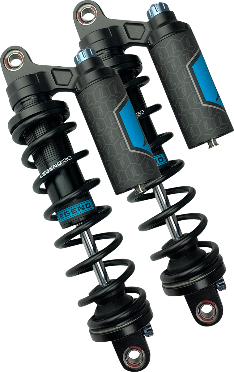 Legend REVO-ARC Piggyback Shocks for Harley FXR – 13" & 14" Adjustable Suspension