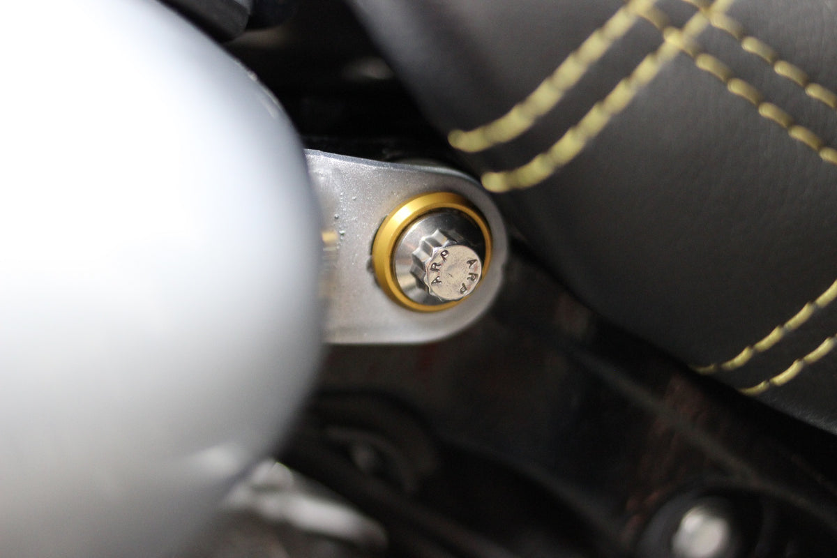 Two ARP bolts two billet beauty washers and two ARP 12-point nuts