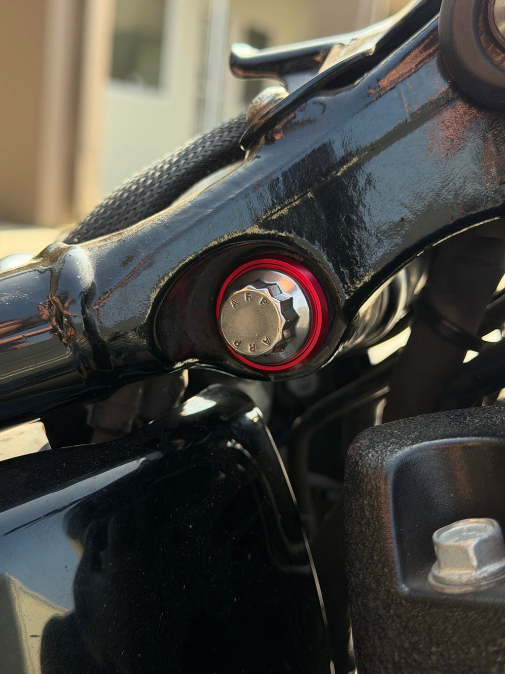 Stainless Steel ARP upper shock mounting bolt for Harley M8 Softail