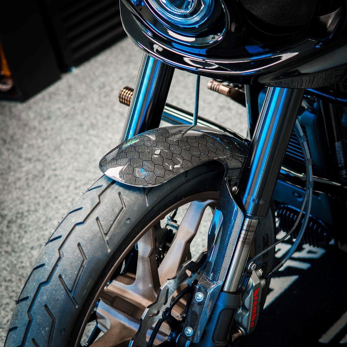 carbon fiber front fender for harley softail