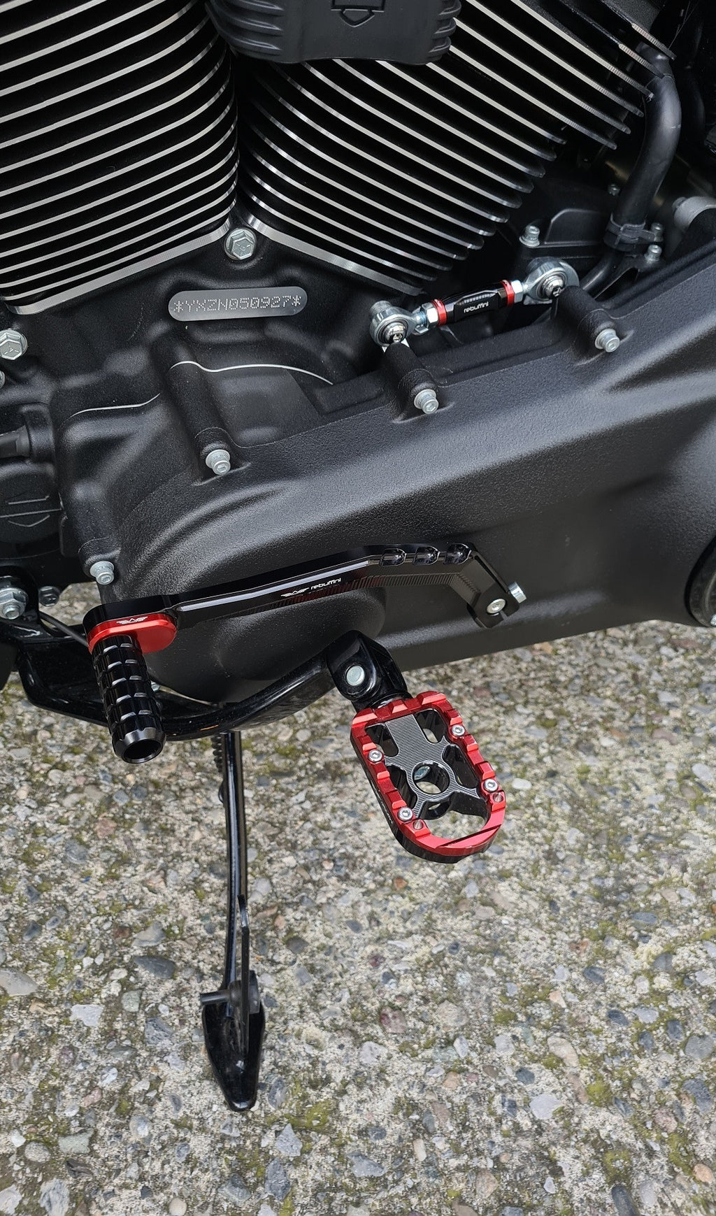 Rebuffini Wheelie Brake & Shift levers for M8 Softail