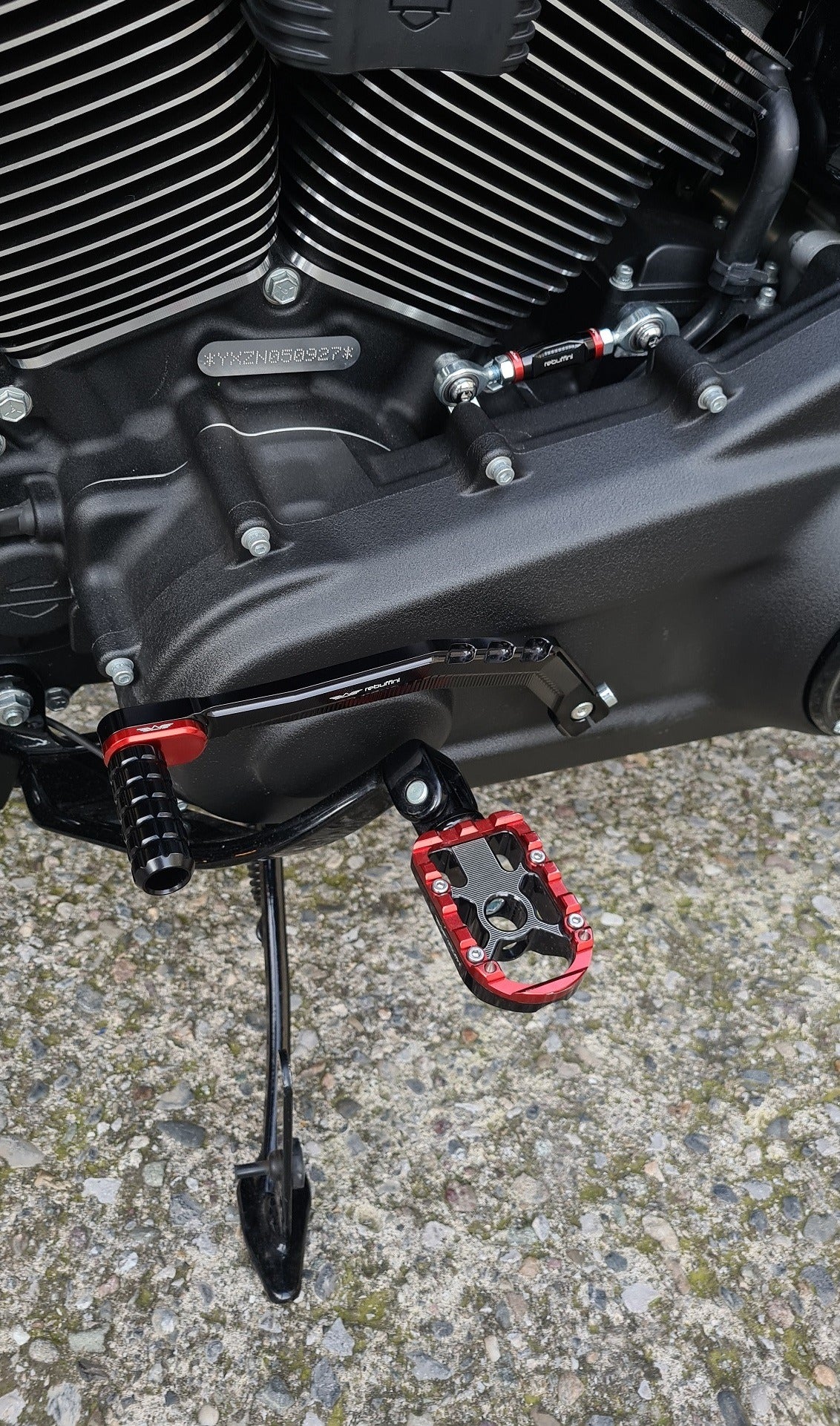 Rebuffini Wheelie Brake & Shift levers for M8 Softail