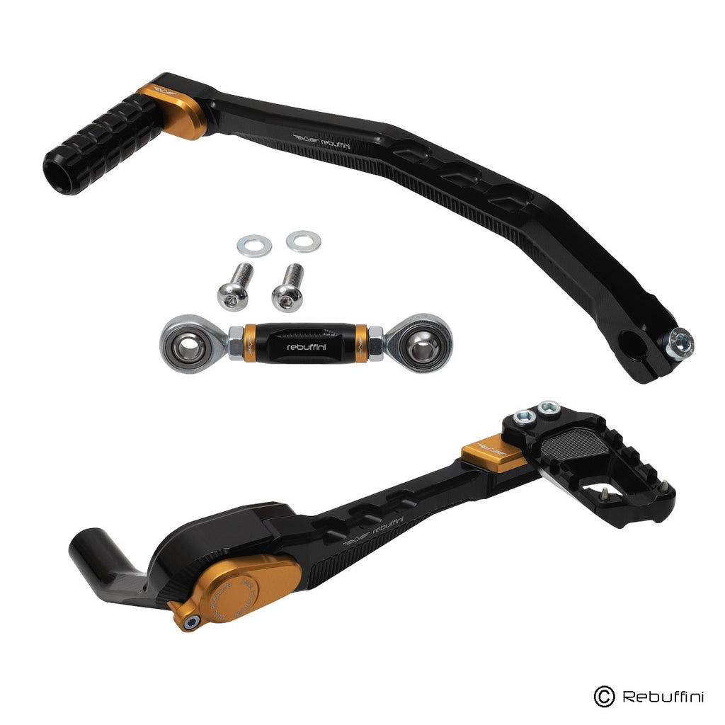 Rebuffini Wheelie Brake & Shift levers for M8 Softail