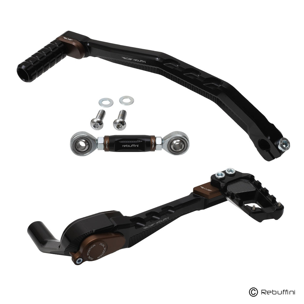 Rebuffini Wheelie Brake & Shift levers for M8 Softail
