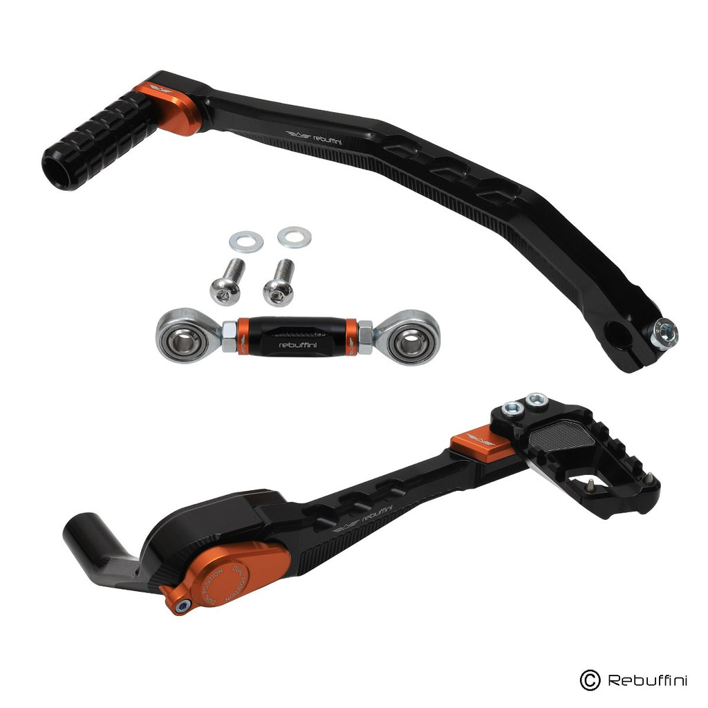 Rebuffini Wheelie Brake & Shift levers for M8 Softail