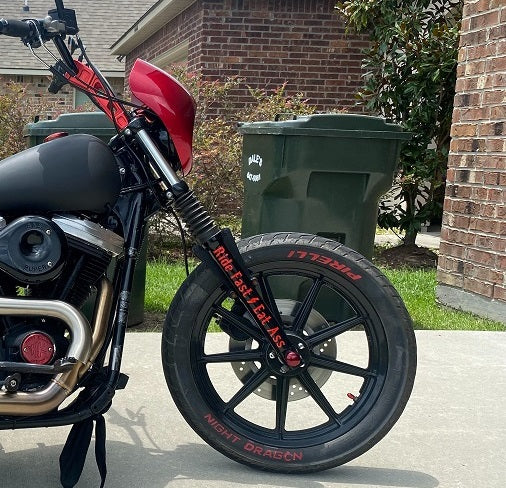 Ride Fast / Eat Ass Swingarm Sticker