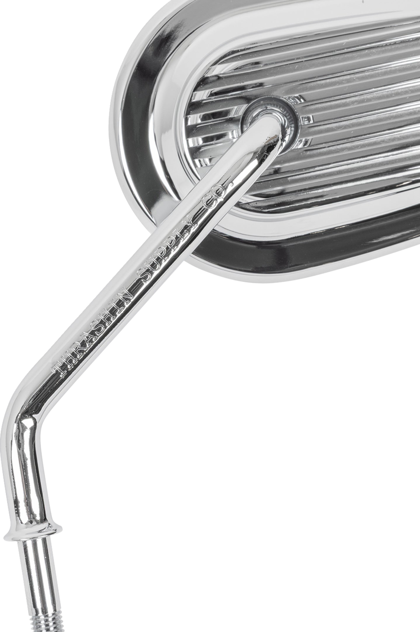 Thrashin Supply Billet Mini Mirrors in chrome finned design