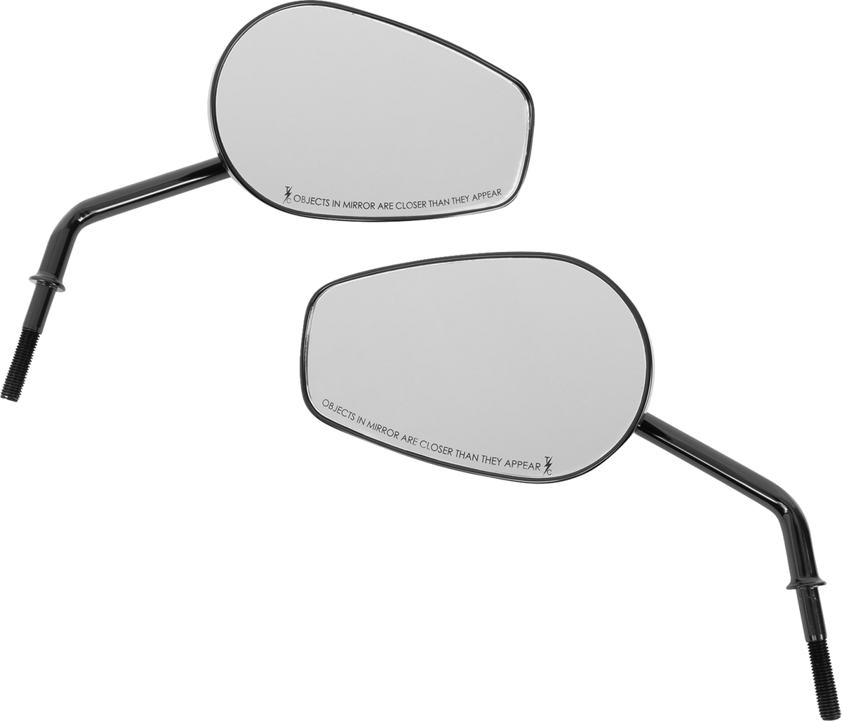 Left and right Thrashin Billet Mini Mirrors for Harley-Davidson