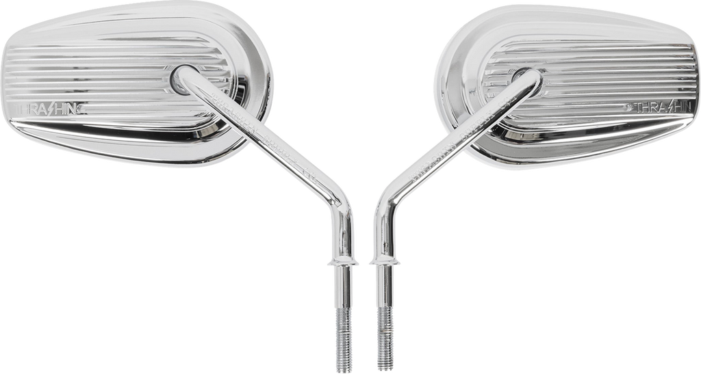 Left and right Thrashin Billet Mini Mirrors for Harley-Davidson