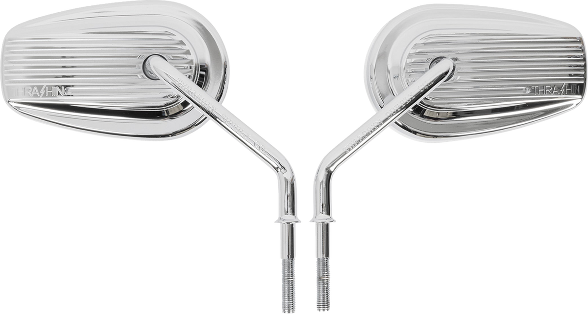 Left and right Thrashin Billet Mini Mirrors for Harley-Davidson