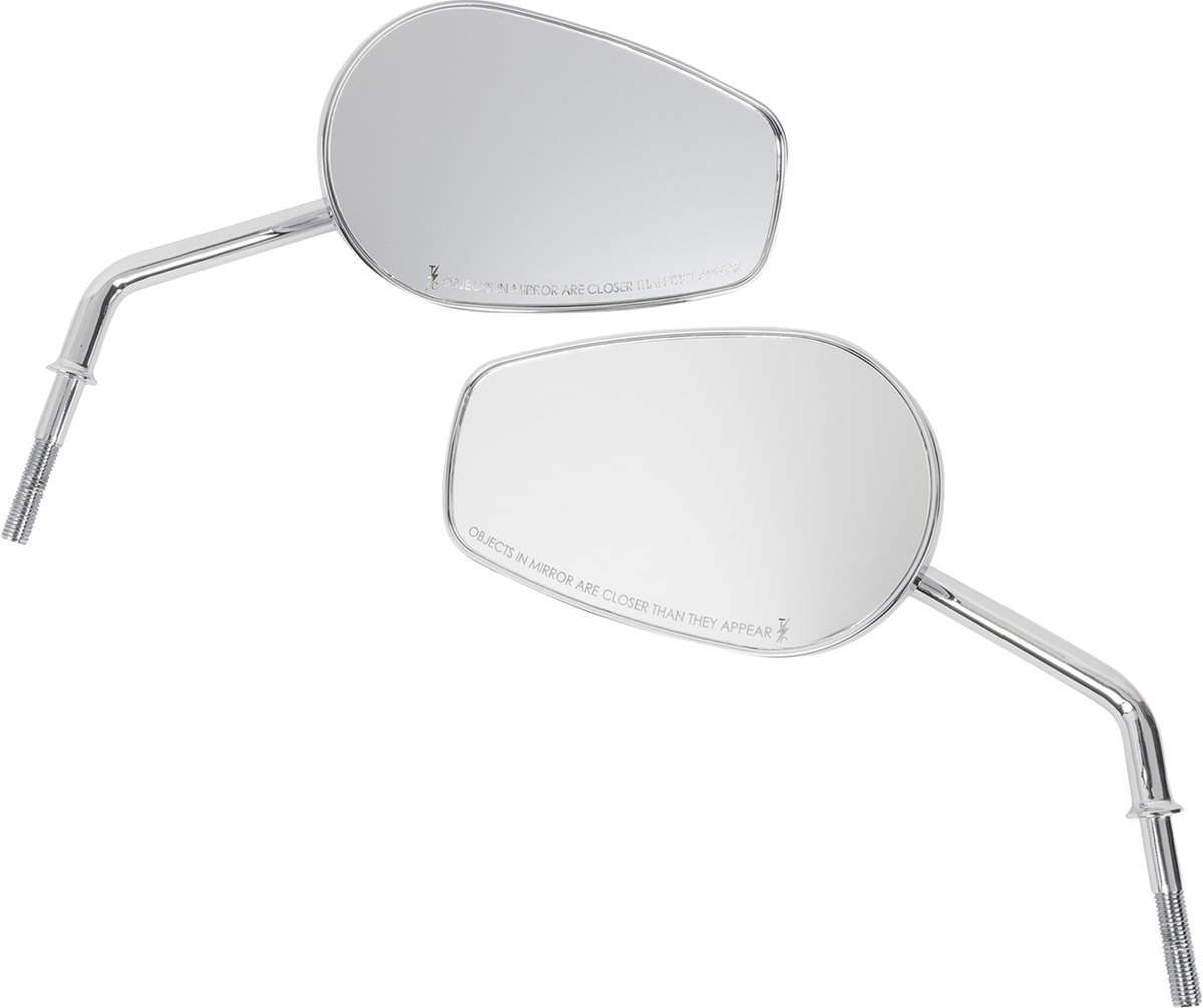 Left and right Thrashin Billet Mini Mirrors for Harley-Davidson