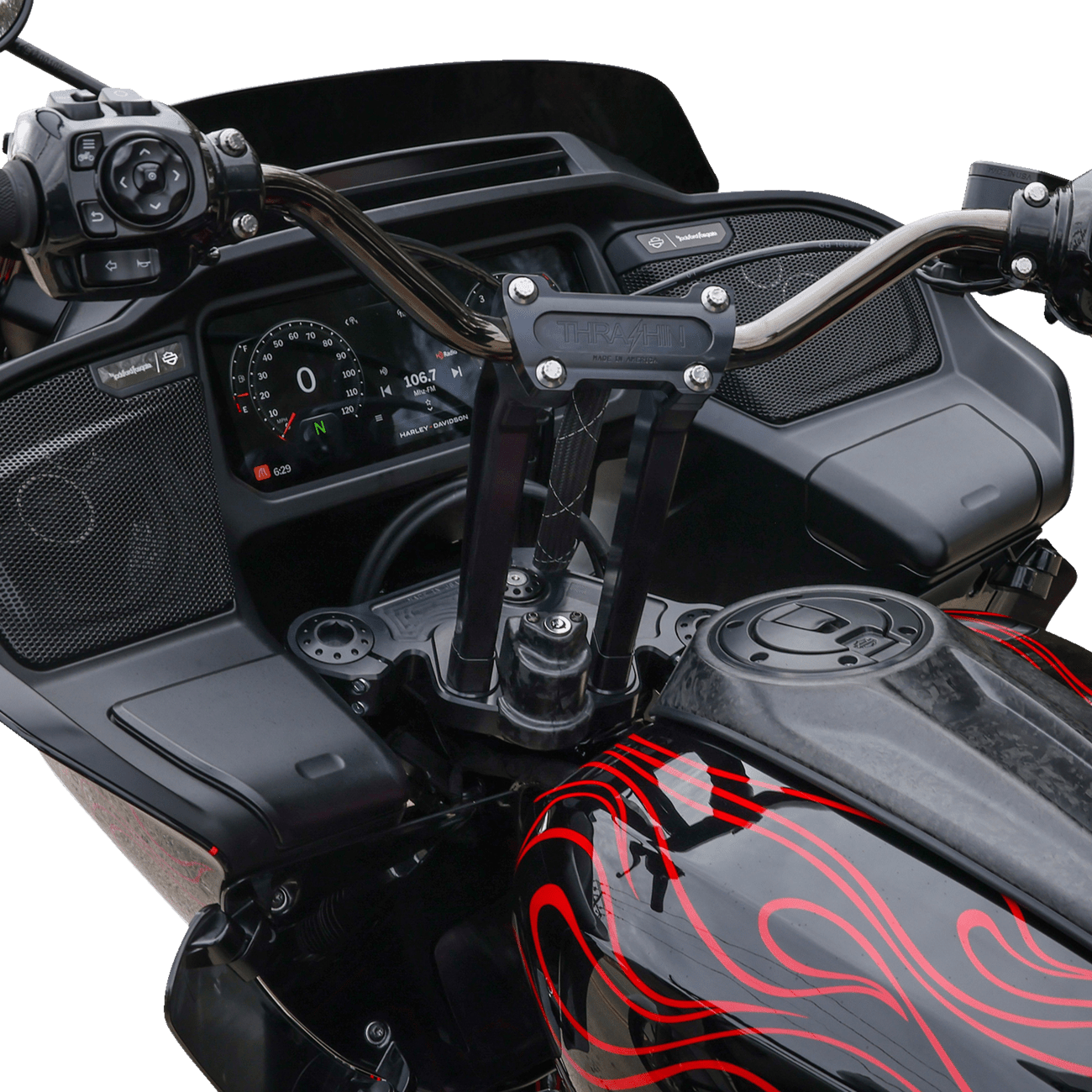 Harley performance bagger steering lock cover carbon fiber