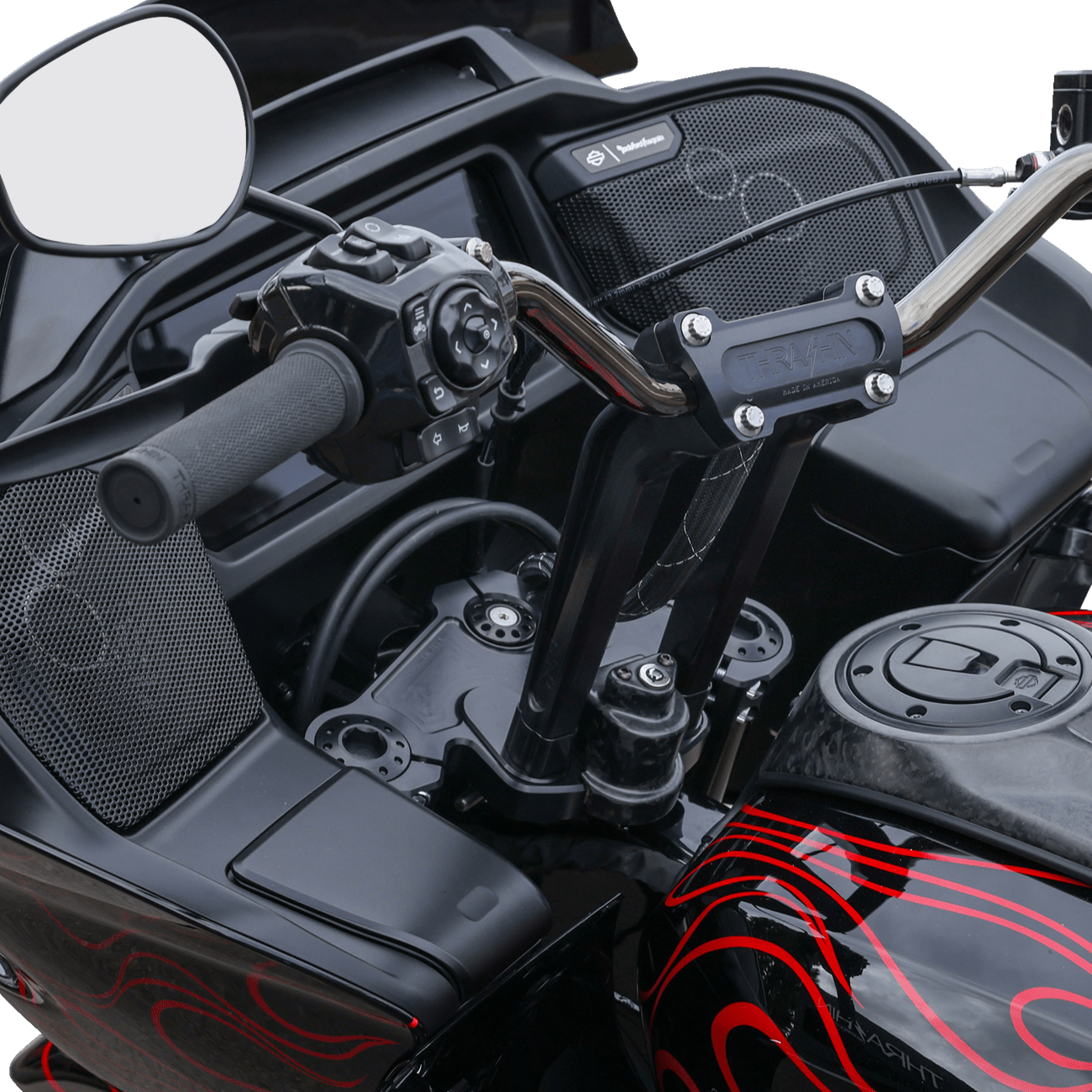 Harley performance bagger steering lock cover carbon fiber