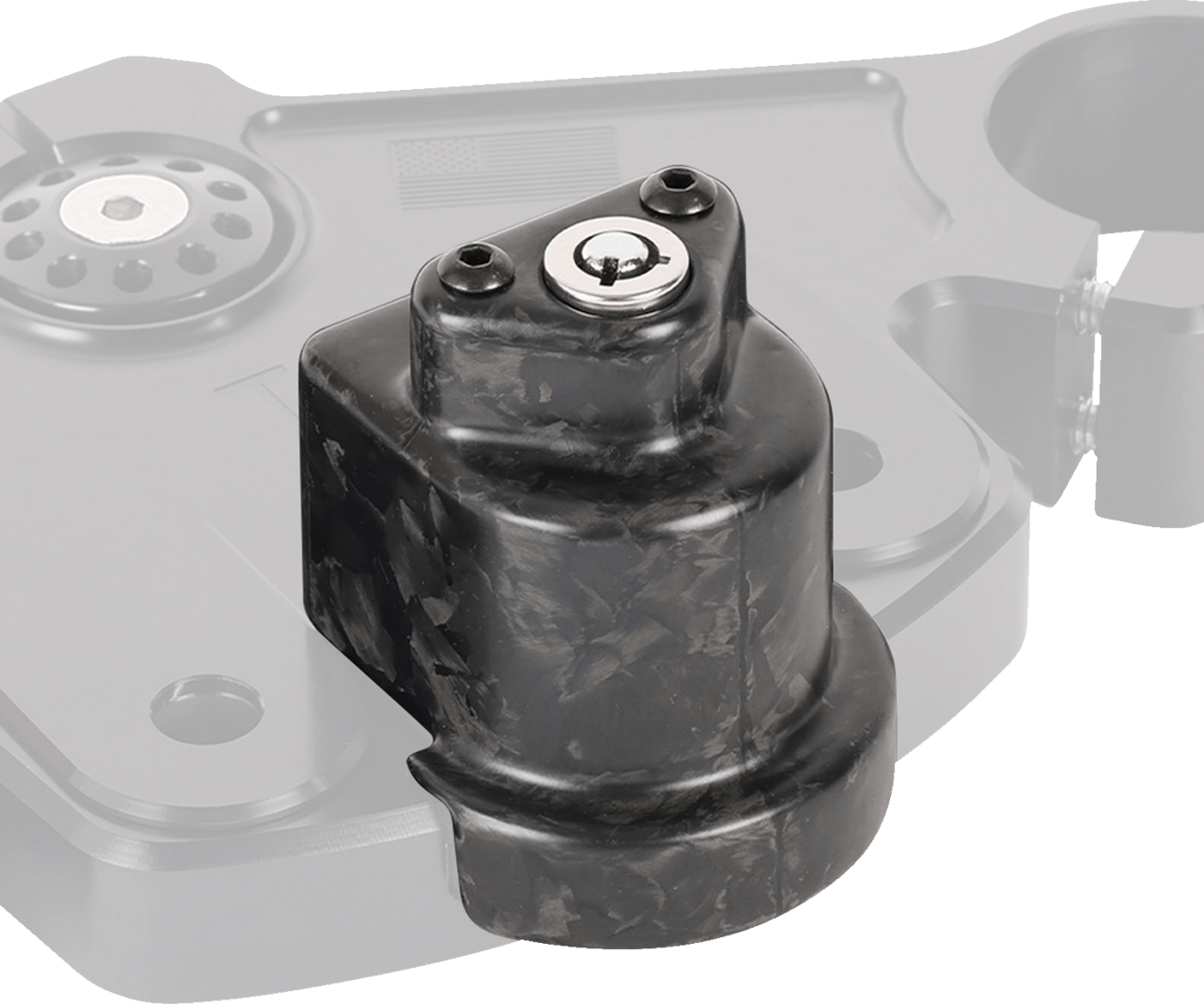 Harley performance bagger steering lock cover carbon fiber