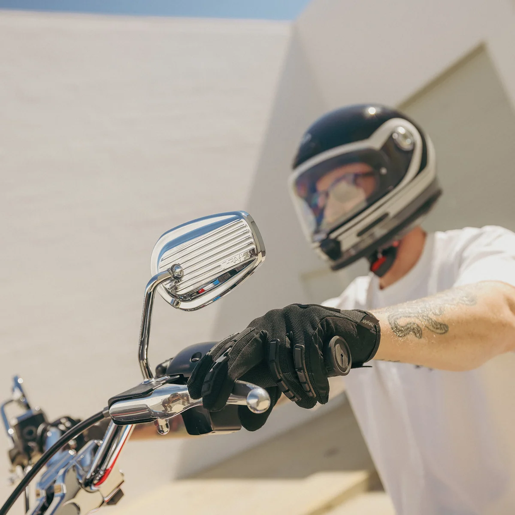 Thrashin billet aluminum mini motorcycle mirror close-up