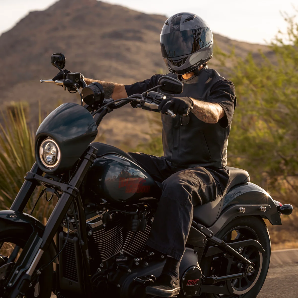 Left and right Thrashin Billet Mini Mirrors for Harley-Davidson