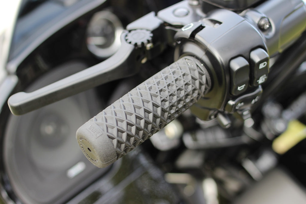 Vans motorcycle grips and replacement Harley throttle sleeve combo