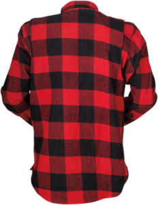red and black flannel shirt