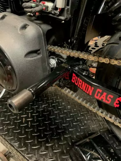 Burnin Gas & Eatin Ass Swingarm Sticker - Image 2