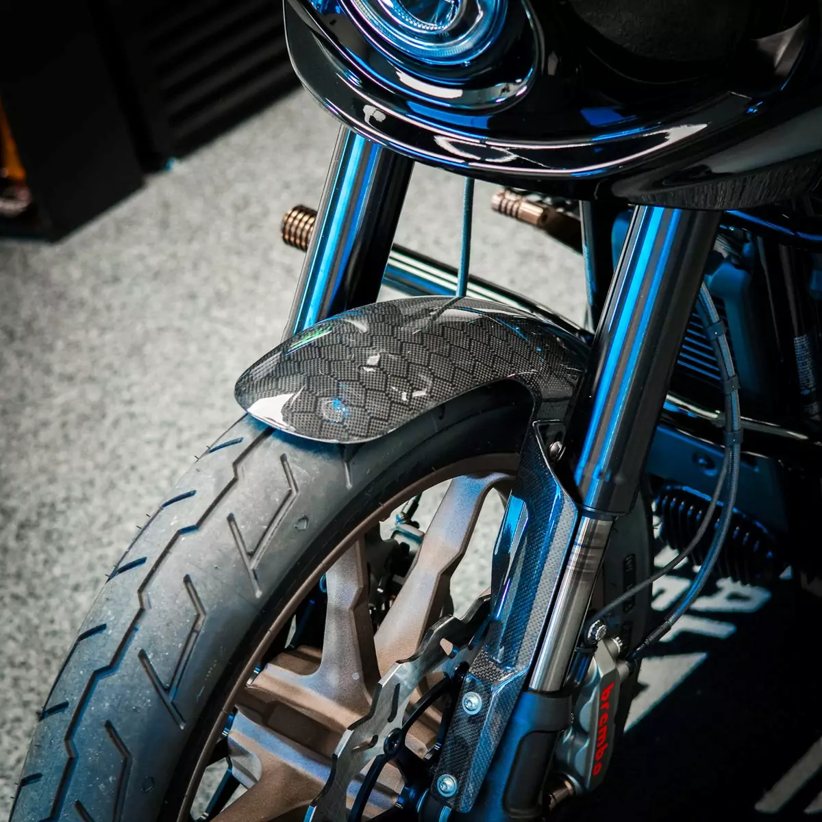 carbon fiber front fender for harley softail