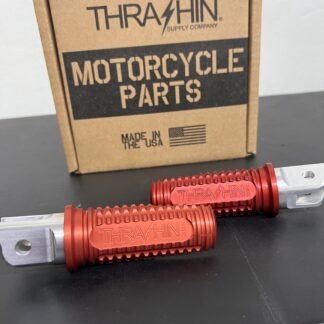 Thrashin Supply Burnout Footpegs for M8 Softail (front) in Red