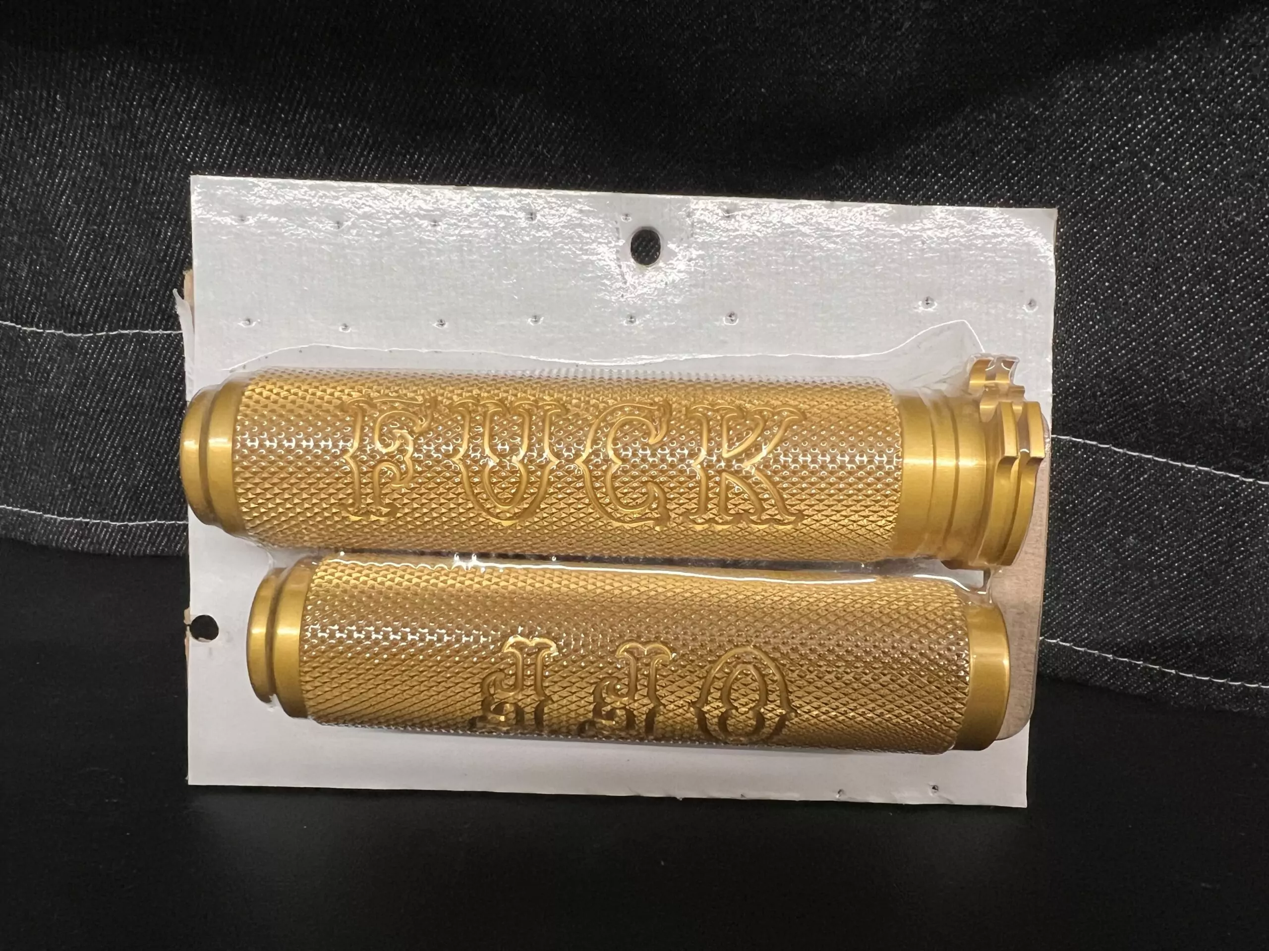 Boosted Brad F Off Grips in Gold (Cable Throttle)