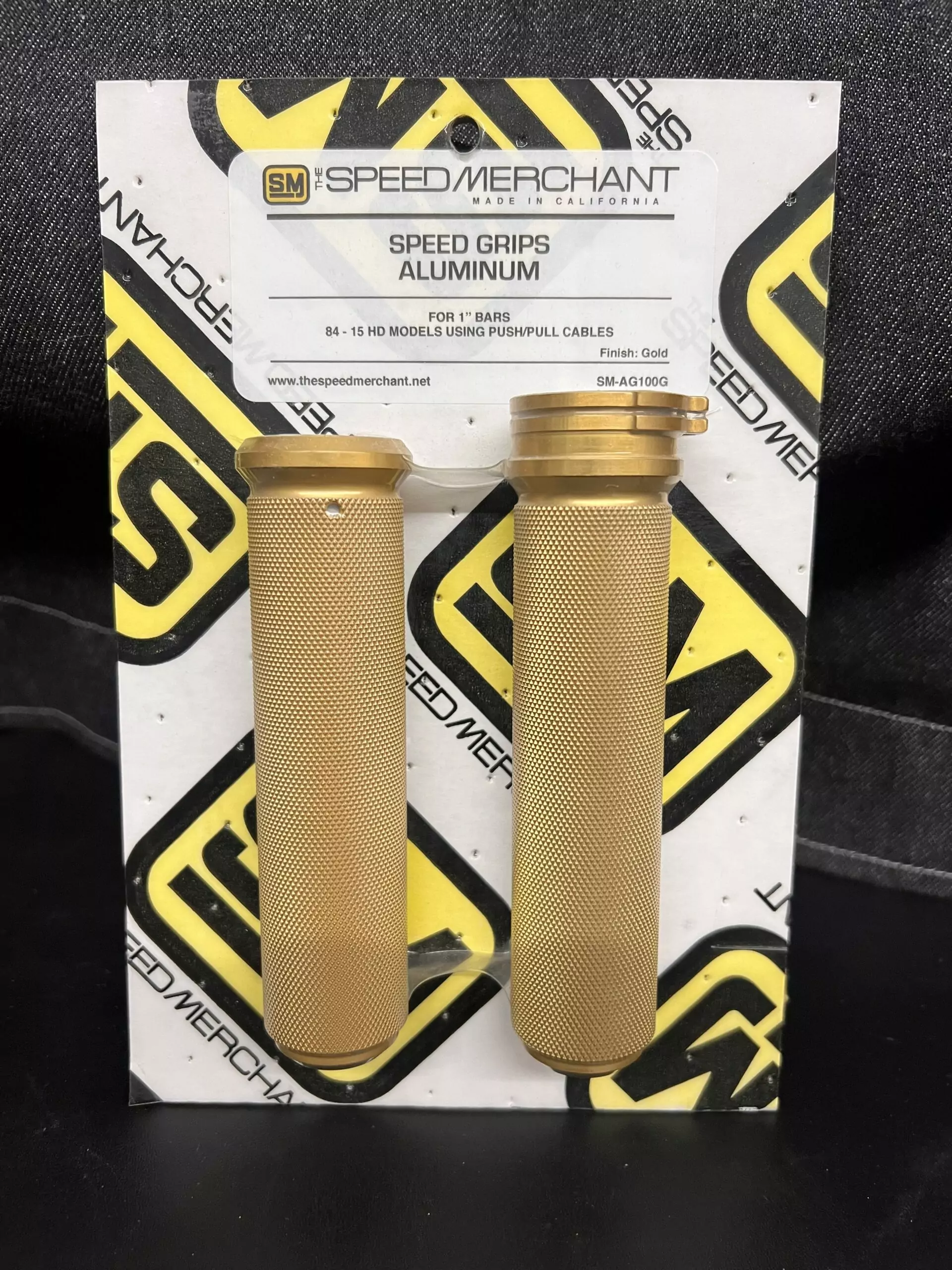 Speed Merchant Speed Grips for Cable Throttle, Gold