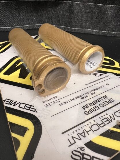 Speed Merchant Speed Grips for Cable Throttle, Gold - Image 3